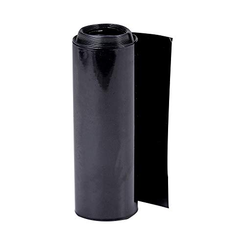 Othmro PVC-Schrumpfschlauch, flach, Breite 2 m, Länge 85 mm, Schwarz, für 4 × 18650 Batterien von Othmro