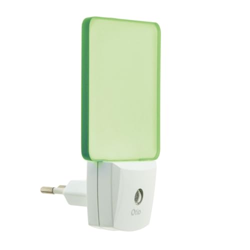 Otio - Automatische Dämmerungsnachtlampe - Automatischer Betrieb: Schaltet Nachts Ein, Tagsüber Aus - Sanfte Lichtintensität - Keine Glühbirne Zum Wechseln - Grün - 10cm von Otio