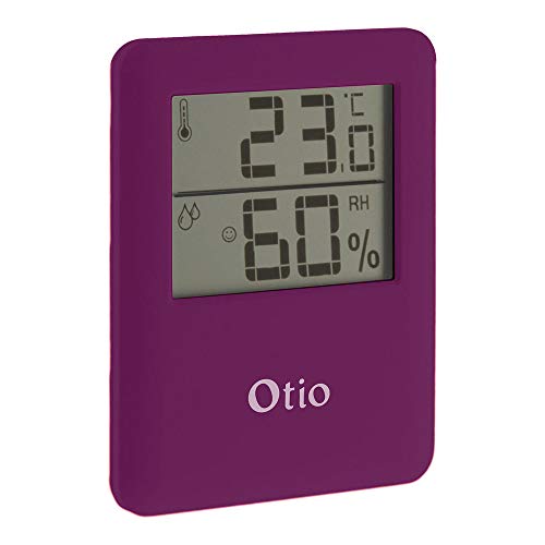 Thermometer, Hygrometer, magnetisch, LCD-Display, Violett Otio von Otio