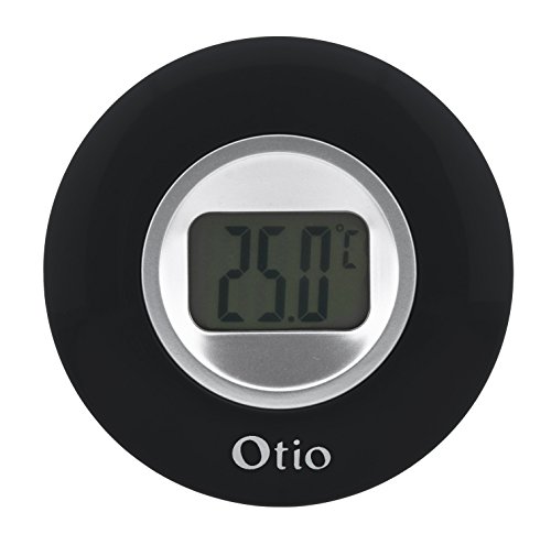 Otio – Schwarzes Innenthermometer mit LCD-Bildschirm – verstellbarer Fuß von Otio