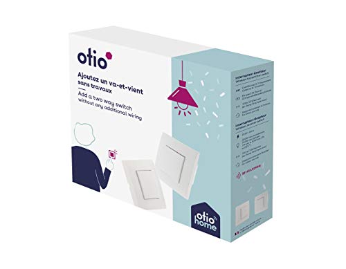 Otio - Kabelloser Wechselschalter, Unterputz, Steuerung von bis zu 10 Geräten, kompatibel mit LED, Halogen, Kompaktleuchtstofflampen, Reichweite 100 m, entspricht der CE-Norm, Weiß von Otio