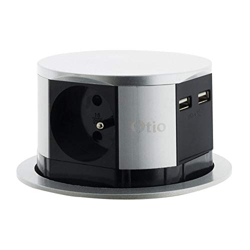 Bloc escamotable Push Compact - 3x16A + 2x USB von Otio