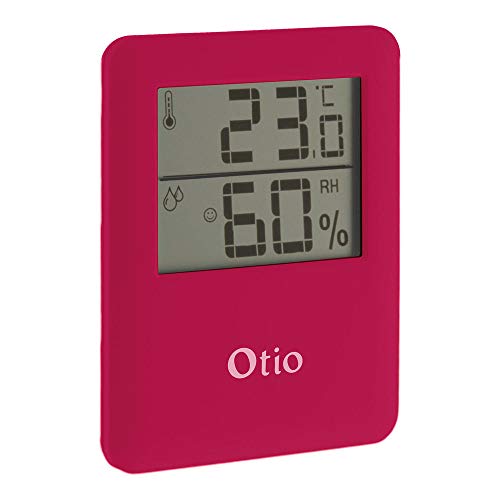 Thermometer, Hygrometer, magnetisch, LCD-Display, Rosa Otio von Otio