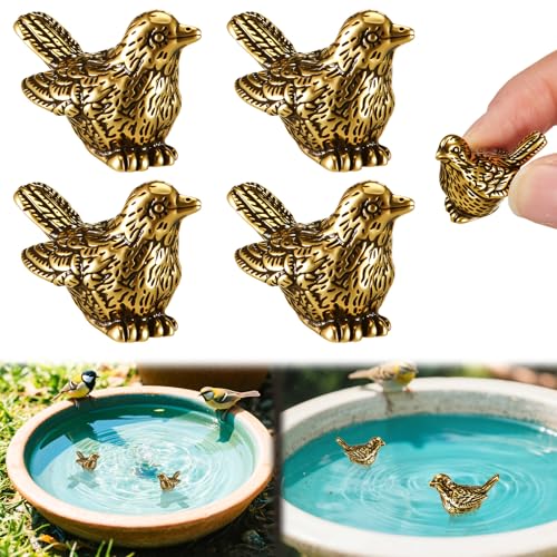 Otoolling 4 Stück Mini Vogelform Kupferbad Scheibe Ornamente 2,5 x 1,9 cm Messing Vogeltränke Reinigungsscheiben Vogeltränke Reiniger Single 17 g Gewicht Universal Fit für Outdoor Vogeltränke Schüssel Otoolling 4 Stück Mini Vogelform Kupferbad Scheibe Ornamente 2,5 x 1,9 cm Messing Vogeltränke Reinigungsscheiben Vogeltränke Reiniger Single 17 g Gewicht Universal Fit für Outdoor Vogeltränke Schüssel von Otoolling