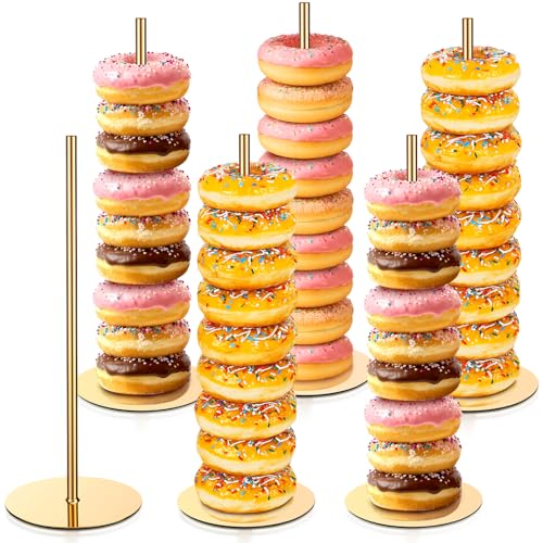 Otoolling Donut-Präsentationsständer aus Eisen, Bagel-Halter, Ständer, Desserttisch, Donut-Halter, Präsentationsturm für Geburtstag, Hochzeit, Weihnachten, Party und Donut-Themenparty-Dekorationen, 6 Otoolling Donut-Präsentationsständer aus Eisen, Bagel-Halter, Ständer, Desserttisch, Donut-Halter, Präsentationsturm für Geburtstag, Hochzeit, Weihnachten, Party und Donut-Themenparty-Dekorationen, 6 von Otoolling