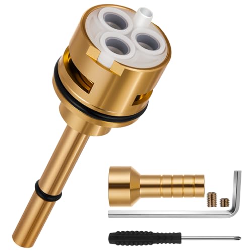 Otoolling RP51918 3 Einstellung Umstellkartusche kompatibel mit RP51918 Ersatzteil-Set, 3-Wege-Duschumsteller-Teile, 2 Einzelpositionen, 1 gemeinsame Position, keine Leckage, Messingkonstruktion von Otoolling