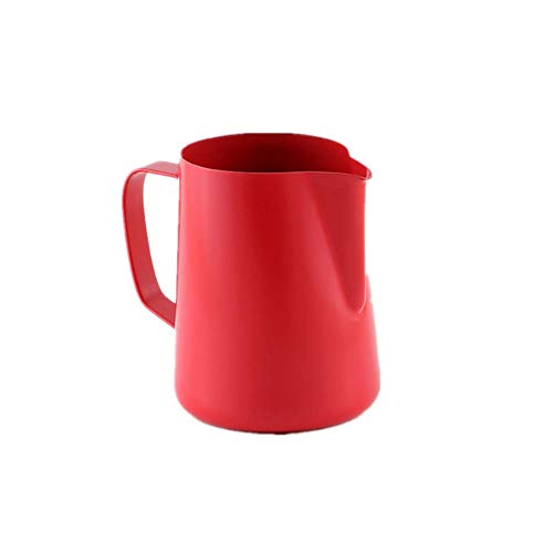 Ototon Milchkännchen aus Edelstahl, 400 ml, Werkzeug für Barista Cappuccino Espresso (rot) von Ototon