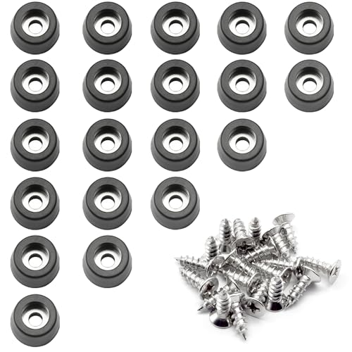Gummipuffer, geeignet für kleine Küchenutensilien und Möbel, Schneidbrettfüße, mit Edelstahlschrauben, 20 Stück pro Packung Gummipuffer, geeignet für kleine Küchenutensilien und Möbel, Schneidbrettfüße, mit Edelstahlschrauben, 20 Stück pro Packung von Otrestodyl