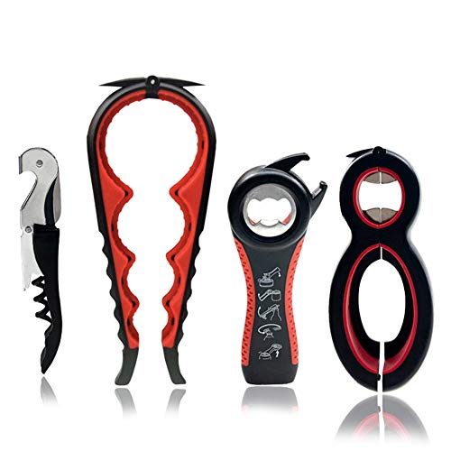 Otstar Multi Opener Kit, Jar Opener Bottle Opener and Wine Opener Easy to Use for Elderly Weak Hands and Arthritis Hands von Otstar