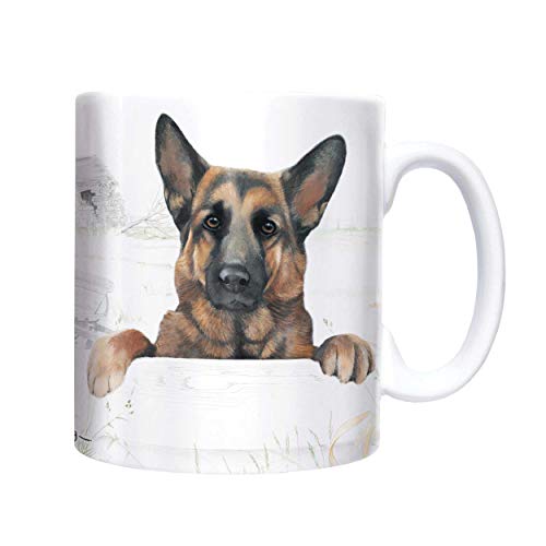 Otter House Deutscher Schäferhund - Mug - auf der Mauer - Kaffeebecher von Otter House