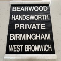1980Er Bus Schild Individual Ortsname Birmingham 2/Bearwood Handsworth Privat West Bromwich von OttersInteriors