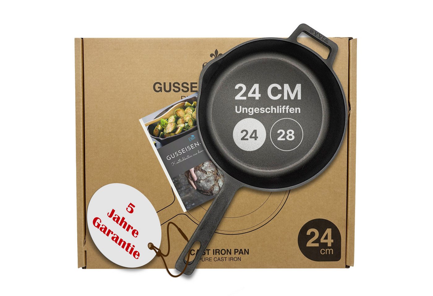 Ottia Bratpfanne Reine Gusseisenpfanne: Gusseisen, Eisenpfanne, Cast Iron Pan Ottia Bratpfanne Reine Gusseisenpfanne: Gusseisen, Eisenpfanne, Cast Iron Pan von Ottia