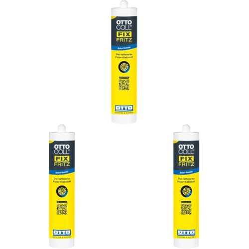 OTTOCOLL FIXFRITZ -BASIS- C01 WEISS 310ML - 3481401 (Packung mit 3) von Otto Chemie
