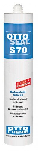 OTTOSEAL® S70 Premium-Naturstein-Silikon/Silicon 310 ml - Fugengrau C71 Marmor Dichtstoff Abdichtung - Innen- und Außenbereich & hohe Kerb- und Reißfestigkeit von Otto Chemie