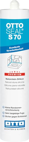OTTOSEAL® S70 Premium-Naturstein-Silikon/Silicon 310 ml - Sanitärgrau C18 Silikon Naturstein Marmor Dichtstoff Abdichtung - Hohe Kerb- und Reißfestigkeit - Nicht korrosiv von Otto Chemie