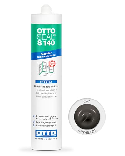 OTTOSEAL S 140 Hotel- und Spa-Silikon 310 ml Kartusche C67 anthrazit von OTTOSEAL