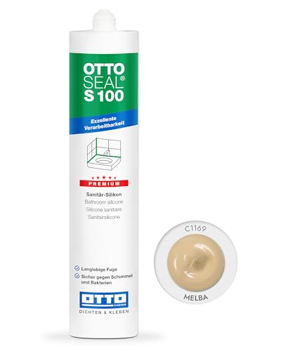 OTTOSEAL S 100 Premium-Sanitär-Silikon 300 ml Kartusche C1169 melba von OTTOSEAL