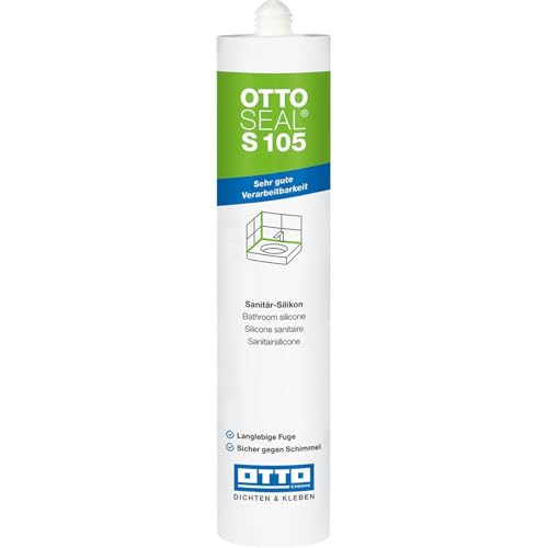 OTTOSEAL S 105 Sanitär-Silikon 310 ml Kartusche C04 schwarz von OTTOSEAL