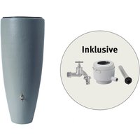 Wasserbehälter Komplett-Set 300 L Zinkgrau 2in1 von Otto Graf