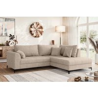 OTTO home Ecksofa "LEEVKE Design-Sofa mit Ottomane rechts/links bestellbar, Breite 232 cm" in vielen modernen Farben erhältlich, belastbar bis 480 kg von Otto Home