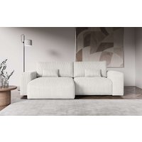 OTTO home Ecksofa "MATTS Schlafsofa mit Bettkasten, Maße B/T/H: 265/159/89 cm", L-Form mit Recamiere rechts oder links, hoher Sitzkomfort von Otto Home