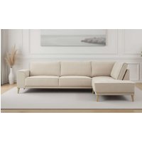 OTTO home Ecksofa "Oland Skandi, weicher Chenille-Stoff" L-Form, 289 cm, Wellenunterfederung, Skandi-Design, Massivholzfüße von Otto Home