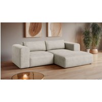 OTTO home Ecksofa "TIARRA Design-Sofa mit Ottomane recht/links bestellbar, Breite 241 cm" L-Form mit hochelastischer Schaum und Wellenunterfederung von Otto Home