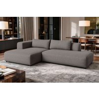 OTTO home Ecksofa "TIARRA Design-Sofa mit Ottomane recht/links bestellbar, Breite 287 cm" L-Form mit hochelastischer Schaum und Wellenunterfederung von Otto Home