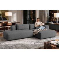 OTTO home Ecksofa "TIARRA Design-Sofa mit Ottomane recht/links bestellbar, Breite 287 cm" L-Form mit hochelastischer Schaum und Wellenunterfederung von Otto Home