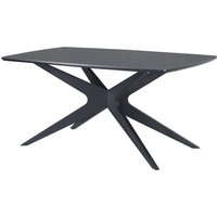 OTTO home Esstisch "Dakona" Tischplatte mit Holzstruktur, schwarze Metallbeine, Höhe 76 cm von Otto Home