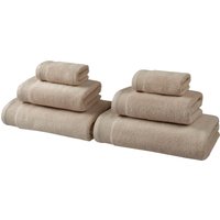 OTTO home Handtuch Set "Fenya, Premium Handtücher, 550 gr/m²", Set, 6 tlg., Walkfrottier, Premium Handtücher mit Bordüre, Handtuch-Set, 100% Baumwolle von Otto Home