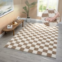 OTTO home Hochflor-Teppich "Kiiki", rechteckig, 30 mm Höhe, Kariert, auffälliges Schachbrettmuster, Wohnzimmer, Schlafzimmer OTTO home Hochflor-Teppich "Kiiki", rechteckig, 30 mm Höhe, Kariert, auffälliges Schachbrettmuster, Wohnzimmer, Schlafzimmer von Otto Home
