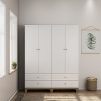 OTTO home Kleiderschrank "Oslo Schlafzimmerschrank Garderobe weiß Landhaus Bestseller" von Otto Home