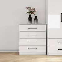 OTTO home Schubkastenkommode "Sylt Schlafzimmerkommode Kommode Wäscheschrank Bestseller" Viel Stauraum im Schlafzimmer mit hochglänzenden Fronten, 1 Stk. tlg. Beistellschrank mit 4 Schubladen von Otto Home