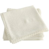 OTTO home Stoffserviette "Elyna", (4 St.), uni, mit schöner Spitze, weiche Haptik von Otto Home