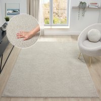 OTTO home Teppich "Lisam" rechteckig 15 mm Höhe meliert, uni, Wohnzimmer, Schlafzimmer von Otto Home