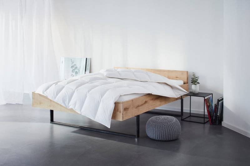 Otto Keller Daunenbettdecke + Kopfkissen Sandra, Bettwaren-Set in 135x200 oder 155x220 cm, Sommer oder Winter, Füllung: 60% Daunen 40% Federn, Bezug: 100% Baumwolle, Bettwaren-Set Made in Germany von Otto Keller