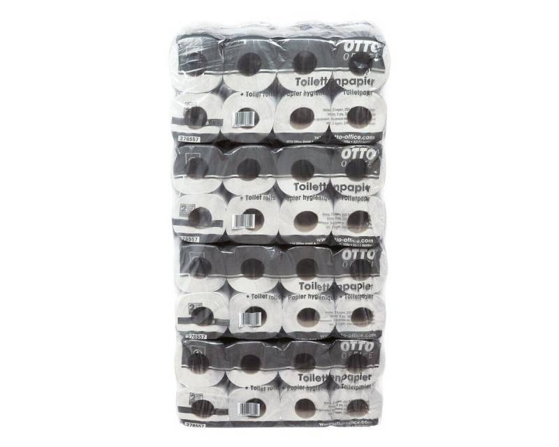Otto Office Budget Toilettenpapier (64-St), 2-lagig, naturweiß mit Prägung, 250 Blatt/Rolle von Otto Office Budget