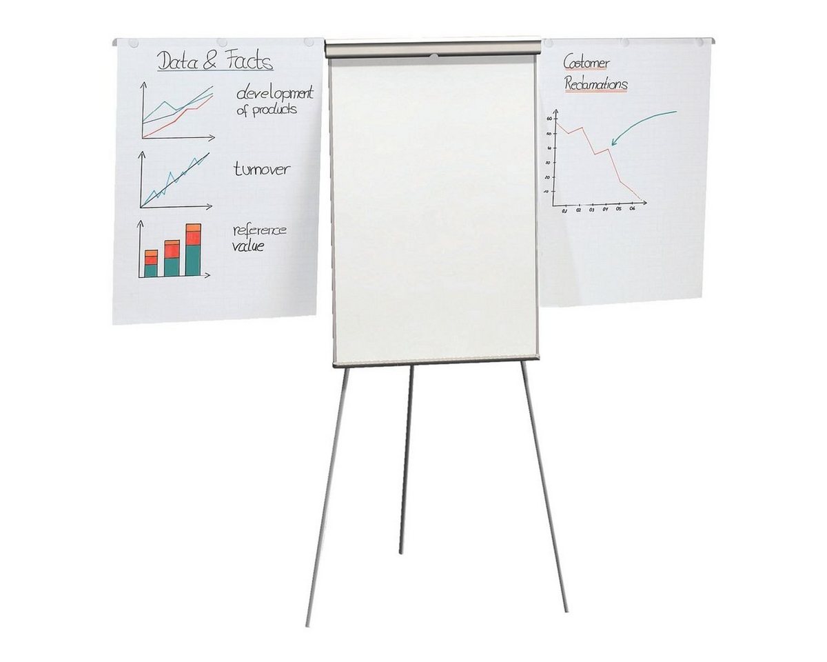 Otto Office Magnettafel Plus, Flipchart mit Seitenarmen und Stativ-Standfuß von Otto Office