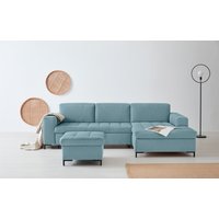 OTTO products Ecksofa "Grazzo, zeitlos & elegant, moderne Sitzheftung, Breite 266cm, L-Form", hochwertige Stoffe aus recyceltem Material, Steppung im Sitzbereich von Otto Products