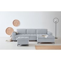 OTTO products Ecksofa "Grazzo, zeitlos & elegant, moderne Sitzheftung, Breite 266cm, L-Form", hochwertige Stoffe aus recyceltem Material, Steppung im Sitzbereich von Otto Products