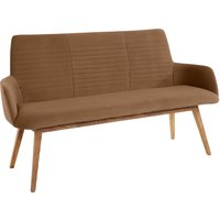 OTTO products Sitzbank "Alessja" 1 Stk. tlg. Breite 160 cm, Bezug aus Microfaser, Gestell aus Eiche Massivholz von Otto Products