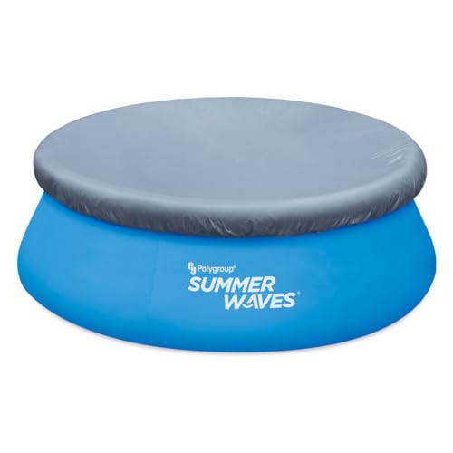 Premium Planschbecken Pool Cover Abdeckplane RUND Poolabdeckung Plane Abdeckung witterungsbeständig für 244 cm Fast Pools von Summer Waves