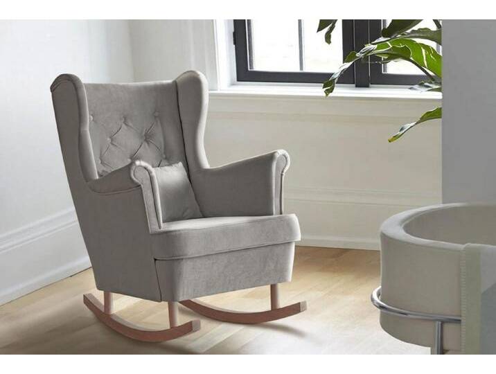 Beautysofa Schaukelsessel Fabio, mit Einbringung in die Wohnung (Holzbeine in Weiß, Buche oder Wenge Farbe) von Otto.de