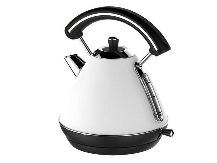 COFI 1453 Wasserkocher Retro Wasserkessel 1,7 Liter Aut. Abschaltung weiß schwarz, 1.7 l von Otto.de