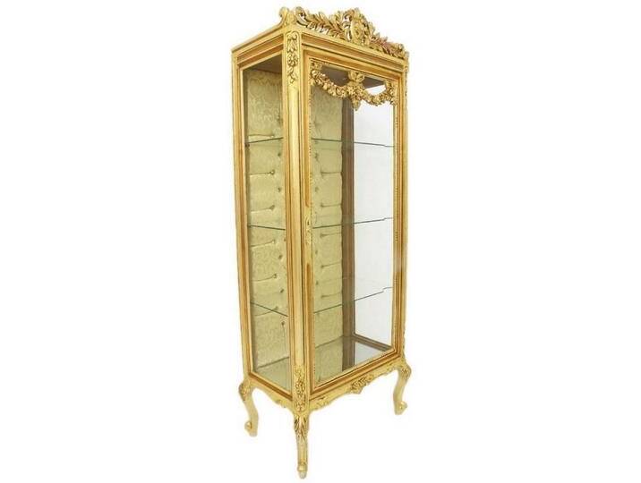 Casa Padrino Vitrine Barock Vitrine Gold 70 x 40 x H. 180 cm - Prunkvoller Barock Vitrinenschrank mit Glastür und Glitzersteinen - Barock Möbel Casa Padrino Vitrine Barock Vitrine Gold 70 x 40 x H. 180 cm - Prunkvoller Barock Vitrinenschrank mit Glastür und Glitzersteinen - Barock Möbel von Otto.de