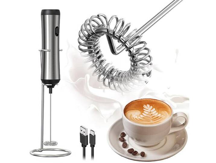 Coonoor Milchaufschäumer Starker elektrischer Milchschäumer, Mini-Elektromixer, handgehaltener Milchaufschäumer, geeignet für Kaffee, Latte von Otto.de
