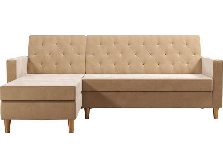 CosmoLiving by Cosmopolitan Ecksofa Liberty, L-Form, mit Schlafffunktion, Recamiere beidseitig montierbar, Sitzhöhe 43 cm von Otto.de