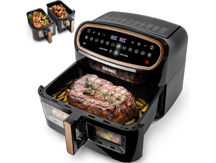 Duronic Heißluftfritteuse, 2400,00 W, AF34 BG Heißluftfritteuse, Fritteuse 10 Liter Volumen, 10 Programme von Otto.de