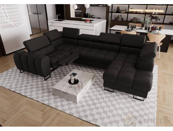 Friderik-EU Ecksofa ASPEN MAX II RELAX Ledersofa U-form Schlaffunktion Bettkasten von Otto.de